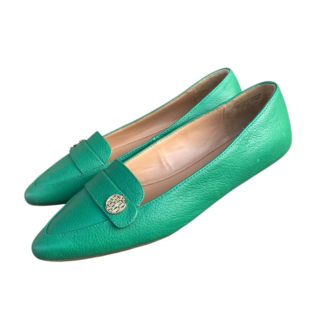 New Talbots Green Leather Francesca Pointed-Toe Slip On Driving Loafers 7 - Picture 5 of 10